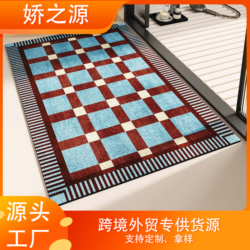 Cross-Border Diatom Mud Floor Mats American Retro Bathroom Floor Mats Toilet Bathroom Absorbent Non-Slip Mats Factory Direct Supply