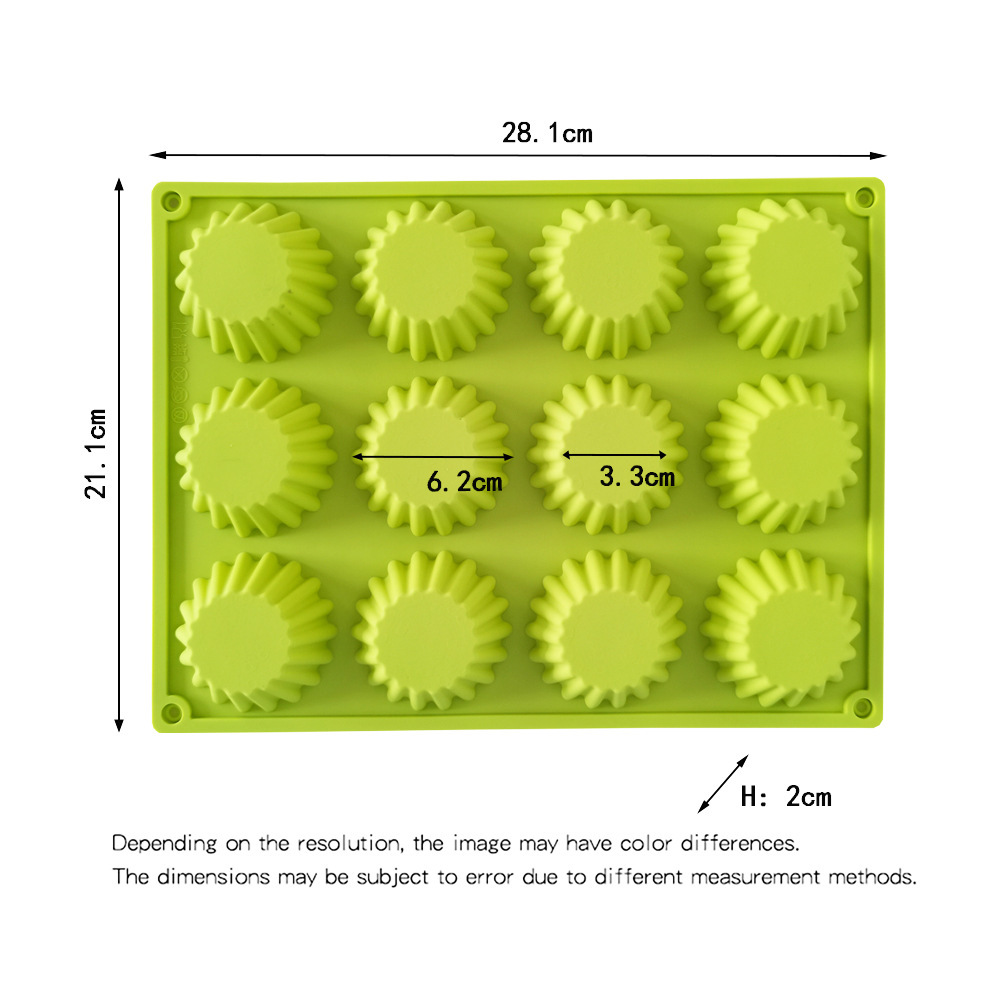 Silicone 12 muffins 142 chocolate molde de silicona molde de postre decoración de pastel utensilios de cocina para hornear