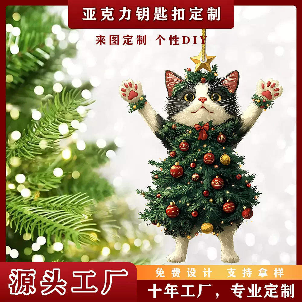 跨境厂家亚克力钥匙扣带绳带链条单独包装外贸小挂件批发个性DIY