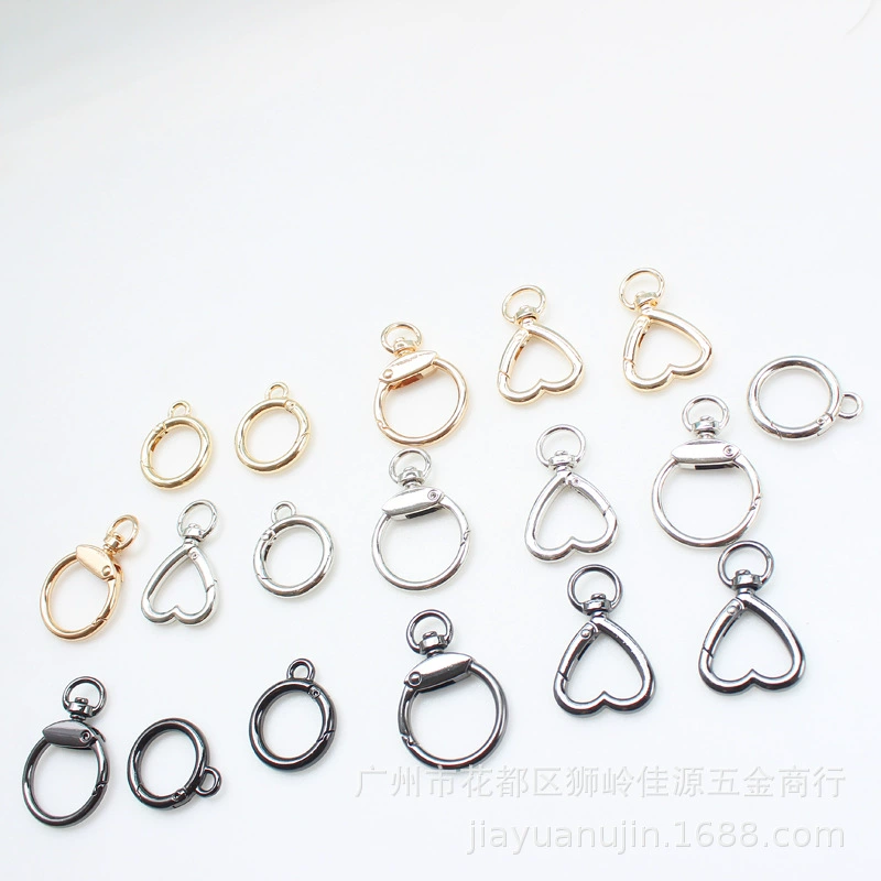 Spring coil bag metal open ring bag hardware accessories oval love circle spring coil spot
