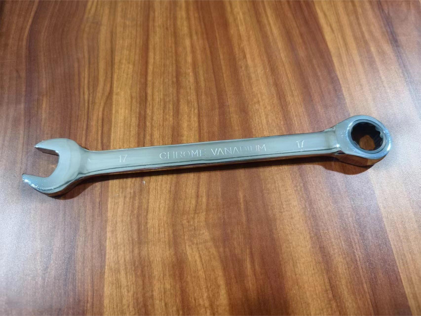 Llave de trinquete rápida de grado industrial, acero puro forjado, antioxidante, galvanizado, brillante, llave de doble propósito de 72 dientes, acero al cromo vanadio