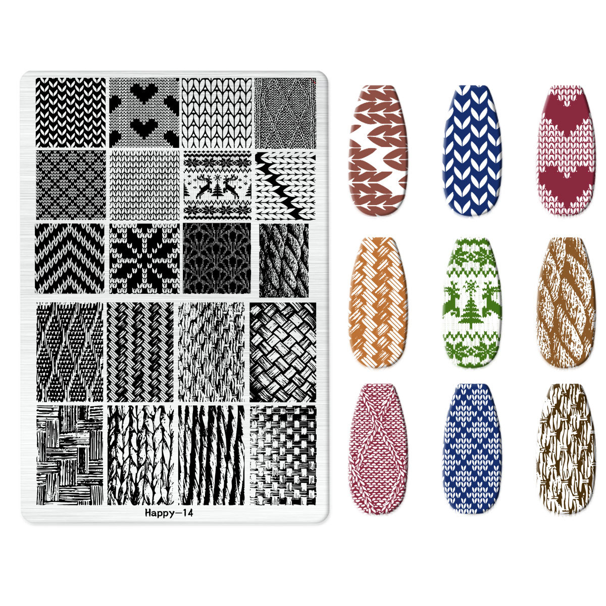 Xiaohongshu's Popular Jingtian Nail Art Stamping Plate Kt Cat Nail Art Bow Cartoon Line Frosted Stamping Plate