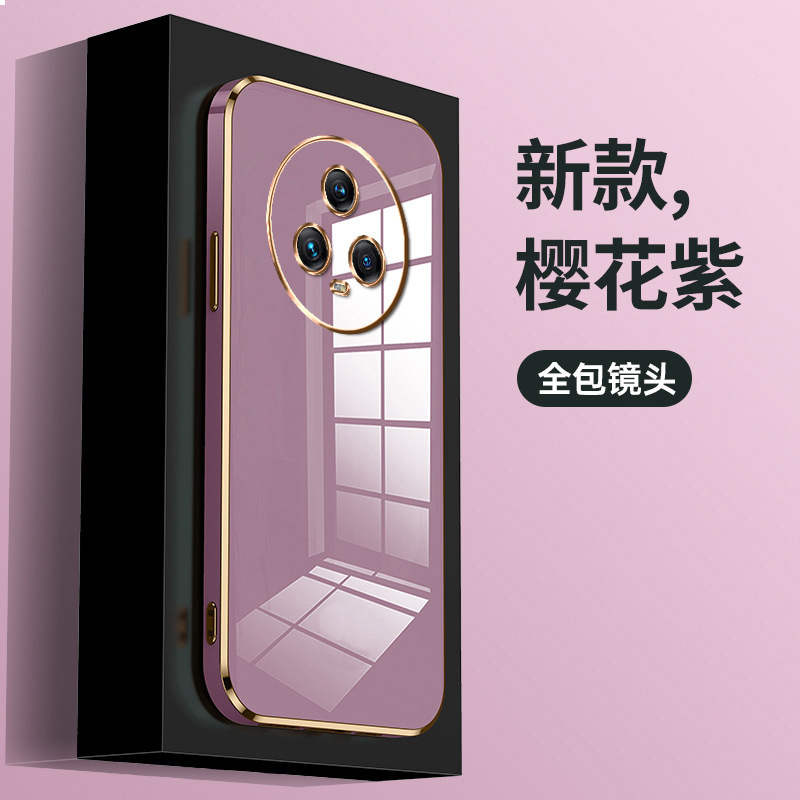 Suitable for Honor Magic6Pro Mobile Phone Case Play6T Straight Edge Electroplating Play 50Plus Protective Cover Play 70