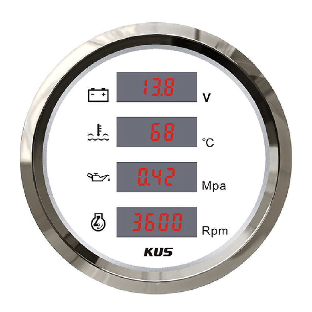Universal – KUS Universal Car automobile instrument - white-dial