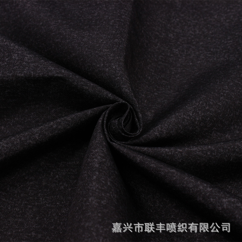 现货320D涤纶塔丝隆taslon印花黑麻点打底PU防水滑雪摩托手套面料