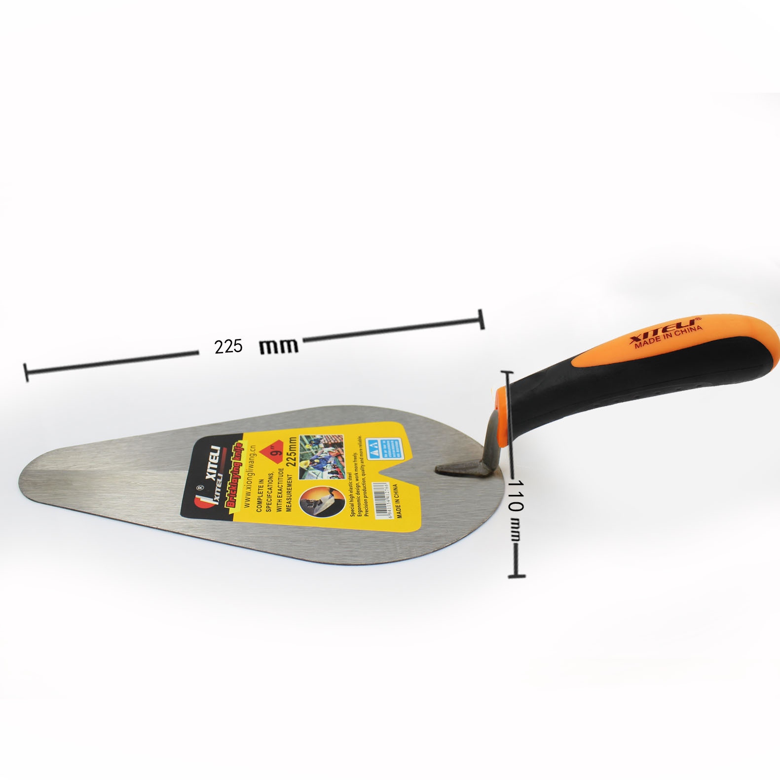 Herramientas directas de fábrica melocotón cuchillo de colocación de ladrillo al por mayor soporte de paleta cuchillo de azulejo de cabeza redonda puntiaguda ovalada