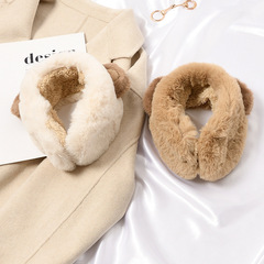 Bear Earmuffs for Women - Autumn/Winter Riding - Windproof and Warm Fleece Ear Protection with Extra Padding