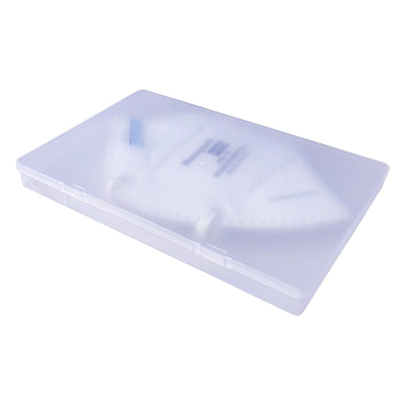 Fabricante en stock PP caja de plástico transparente N95 máscara caja de almacenamiento caja de embalaje caja de plástico esmerilado portátil a prueba de polvo