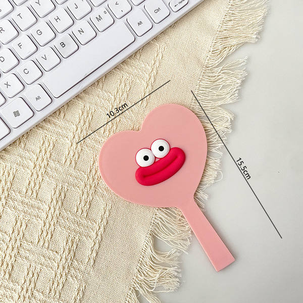 Cute cartoon handheld handle heart shaped for students