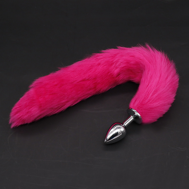 Direct selling female sex tools Women with fox tail metal back court sex supplies tool men's anal plug 8