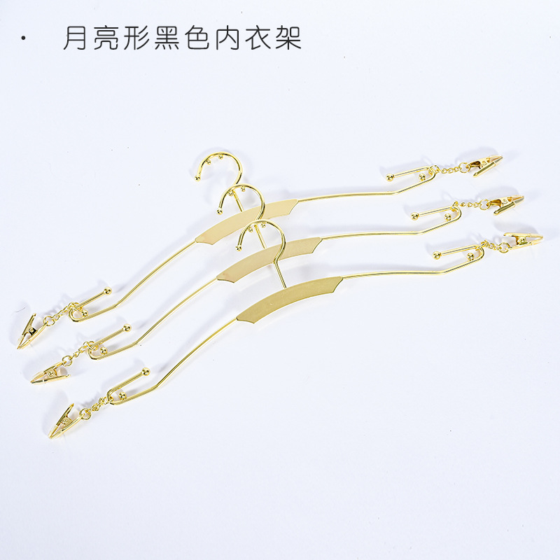 Metal Underwear Hanger Rose Gold Pants Clip Underwear Shop Special Hanger Pants Rack Non-slip Display Clothes Support Inner Hanger