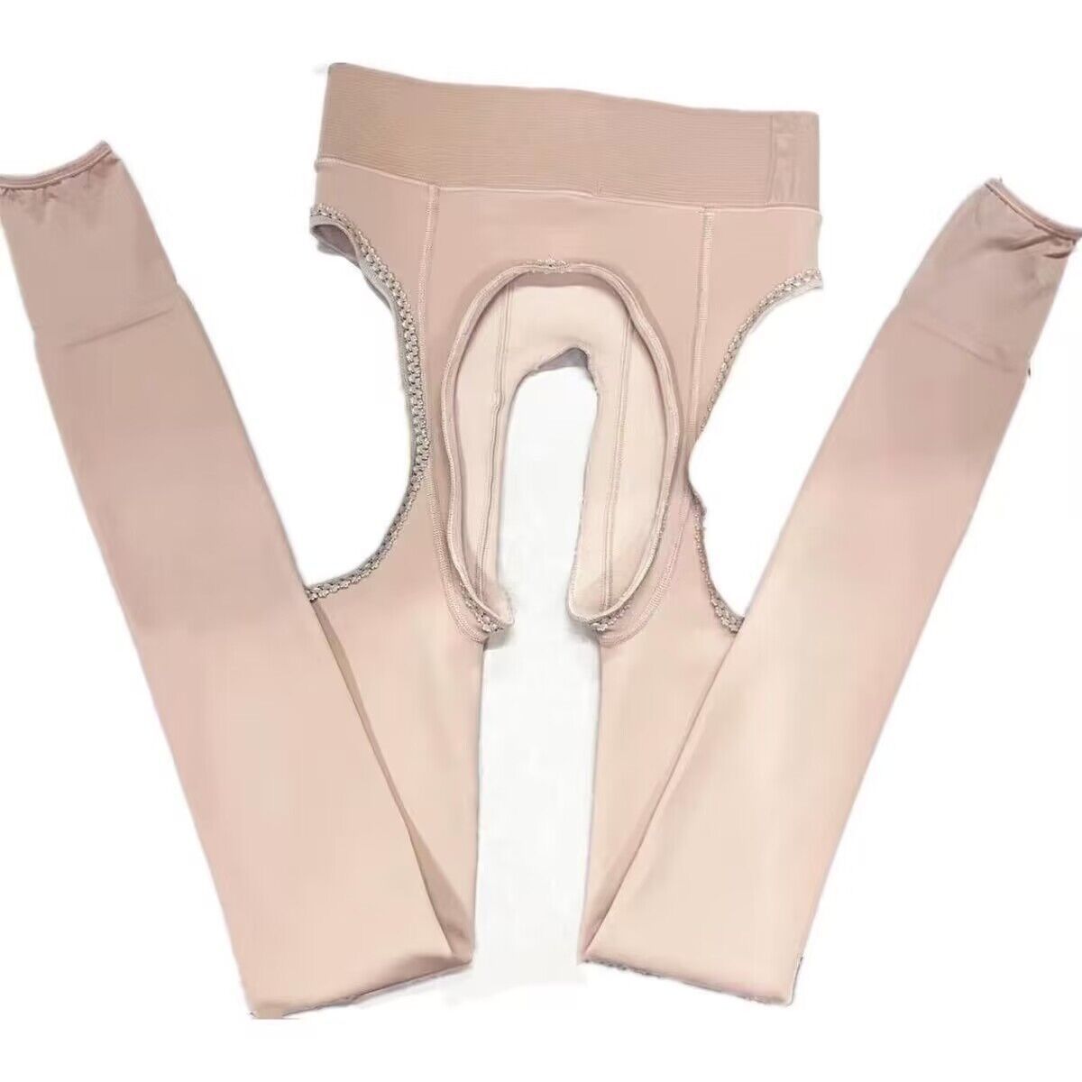 Medium-thick Four-sided Open Sexy Stockings for Autumn and Winter Thickeneded Velvet Black Stockings Small Open Anti-snagging High-quality Stockings