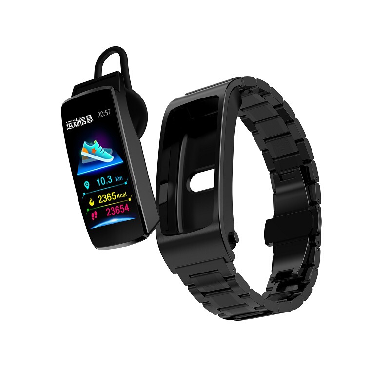 K11 Large Screen Separate Smart Call Bracelet Bluetooth Headset 2-in -1 Customizable B5 Watch