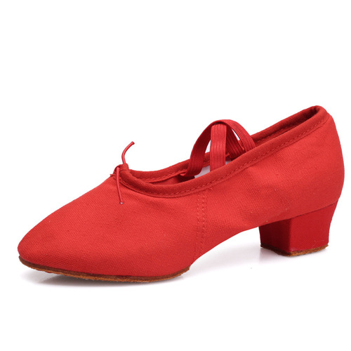 Dance Shoes for Women, Soft Sole with Heel, Teacher Shoes, Practice Shoes, Adult Ballet, Yoga, Gymnastics, Classical Dance, Black Heels, Wholesale