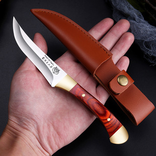 Redwood Handle Mongolian Machete Hand-held Meat Knife Fruit Knife Multi-purpose Knife Meat Knife Inner Mongolia Hand-held Meat Knife Dining Knife