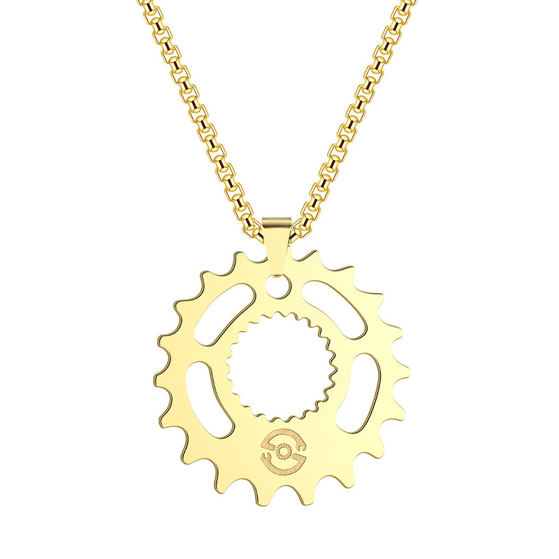 Stainless Steel Gear Locomotive Pendant Necklace Locomotive Men Jewelry Cool Gift Steel Ball Necklace for Boyfriend Stainless Steel Gear Locomotive Pendant Necklace Locomotive Men Jewelry Cool Gift Steel Ball Necklace for Boyfriend