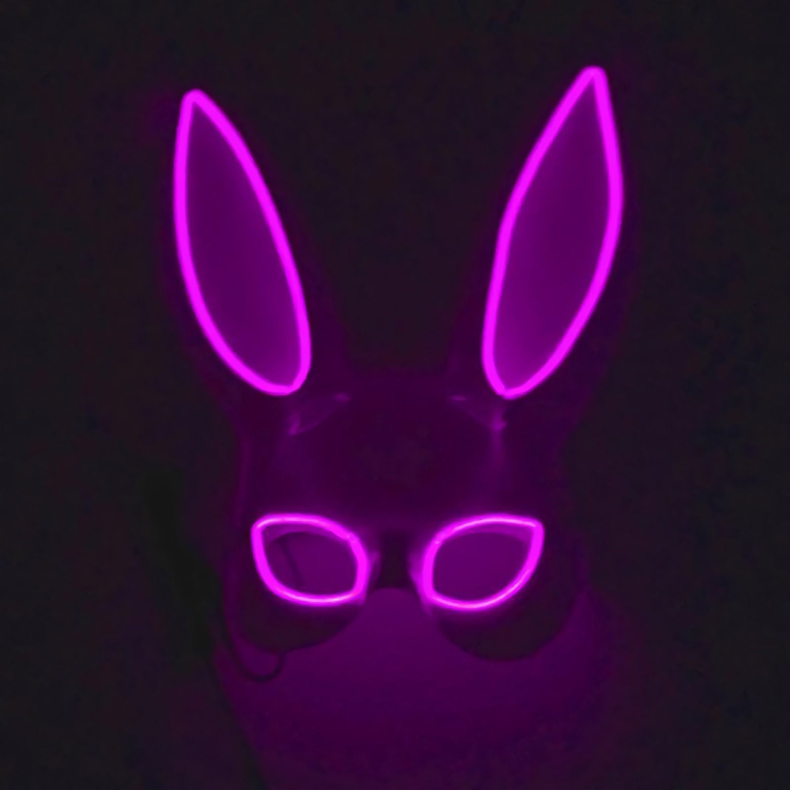 LED Bunny Girl Bar Show Bungee media cara máscara de conejo mascarada LED Halloween accesorios luminosos
