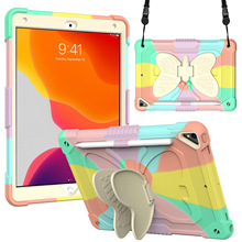 新款炫彩色蝴蝶支架iPad7th/8th/9th 10.2二合一平板保护套防摔壳