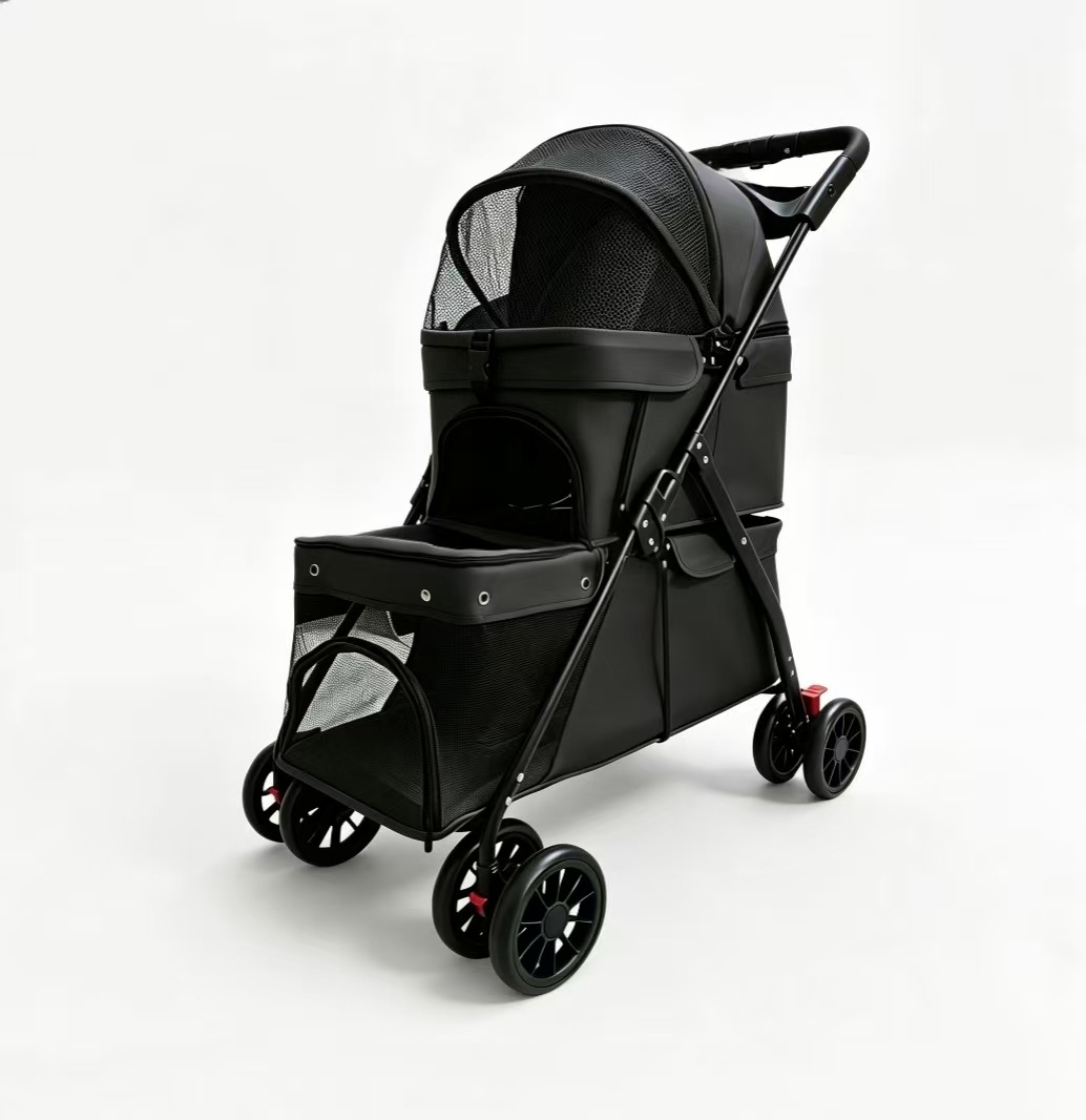 Cochecito Plegable para Mascotas de Metal, Plegable, para Exteriores