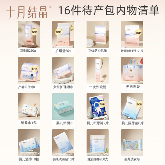 October Crystal Maternity Package for All Seasons: Complete Set for Mothers and Babies, Postpartum Maternity Hygiene, Maternity Package for Distribution