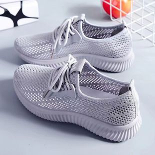 2023 Summer Mesh Breathable Sneakers Women's Shoes Mesh All-match Casual Women's Lightweight Soft Sole Running Shoes for Women