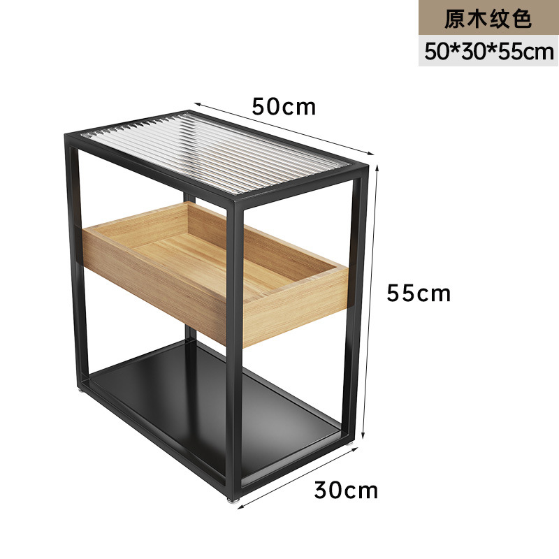 검은 강철 프레임 창홍 유리 로그 컬러 50*30*55cm