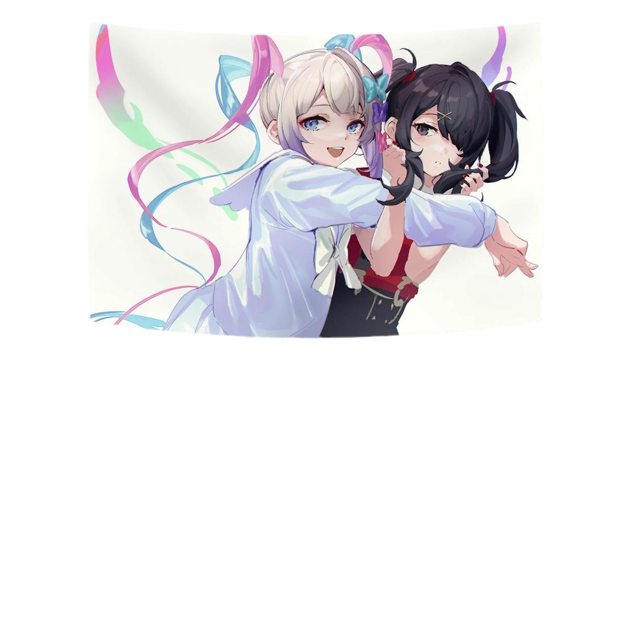 (2개) ×애니메이션 필요 소녀 과다 복용 태피스트리 보헤미안 거실 장식 학생 기숙사 카와이 배경 교수형