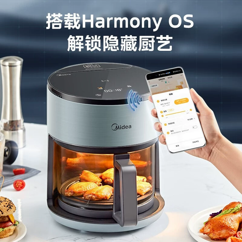 美的 Light and clean series air fryer visible window large capacity multi-function household electric fryer MF-KZS3503XM