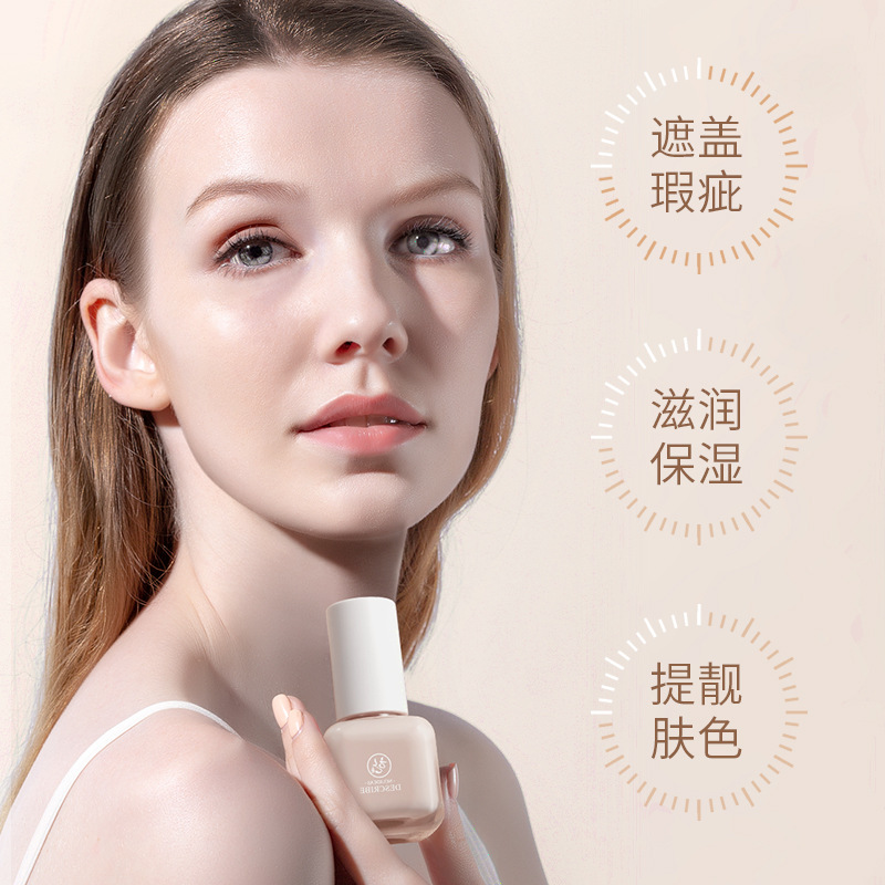 Silinsa Silk Waterproof Liquid Foundation Waterproof Oil Control Repair Concealer Long-lasting Makeup Refreshing Moisturizing BB Cream Makeup