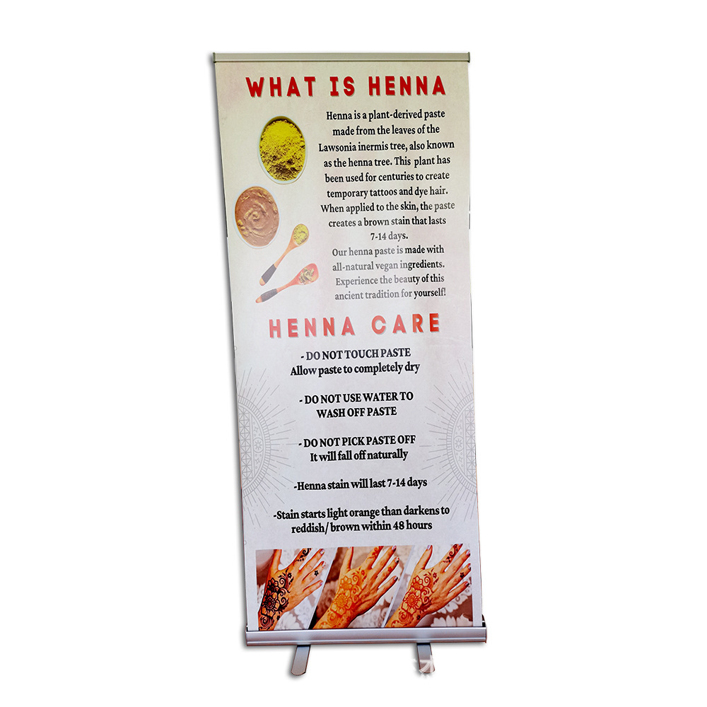 工厂批发户外加厚铝合金易拉宝展示架80*200便携式可携带展架