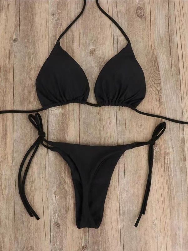 セクシーなヨーロッパとアメリカのスプリット水着、セクシーな夏のパッド入り女性用スプリットスリムストラップの伝統的な女性用下着|undefined