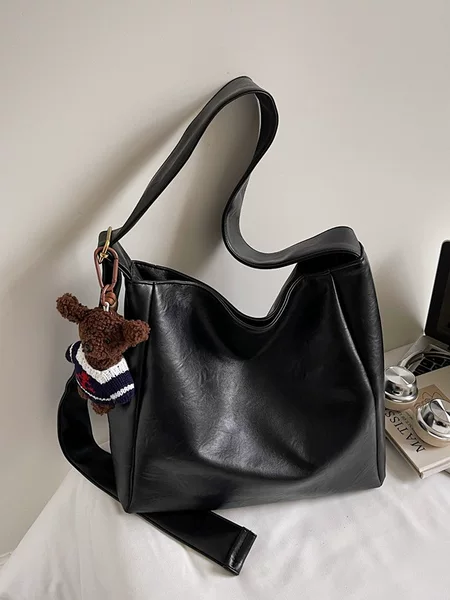 Cross-Border Frosted Bucket Bag for Women 2025 New Fashion Commuter Handbag Retro Suede Shoulder Crossbody Bag