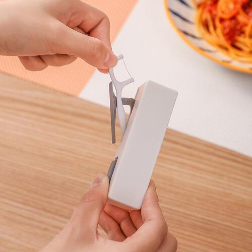 Automatic pop-up dental floss box, portable and portable, smooth dental floss pick, creative dental floss storage box wholesale