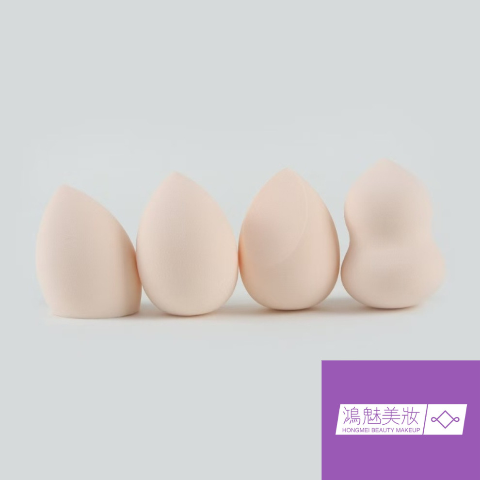 Esponja de maquillaje de doble uso, seca y húmeda, envasada individualmente, venta directa de fábrica Meiyang