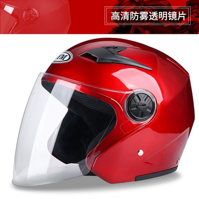 Electric Battery Bike Helmet for: Motosiklet kaskı (dəbilqə) - red-hd-anti-fog-national-standard-anti-fog-agent-one-size-fits-all