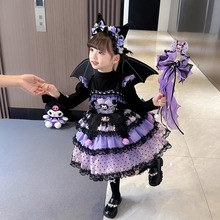 童甜美罗莉塔库洛米公主裙套装万圣节儿童服装秋冬生日礼服裙