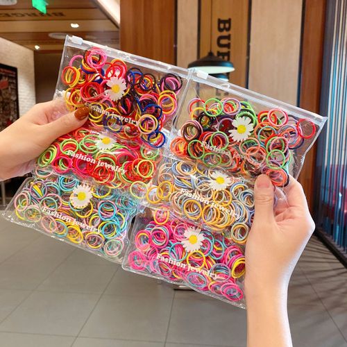 Korean children's thumb ring does not hurt hair baby hair ring colorful small ring high elastic hair rubber band hair accessories