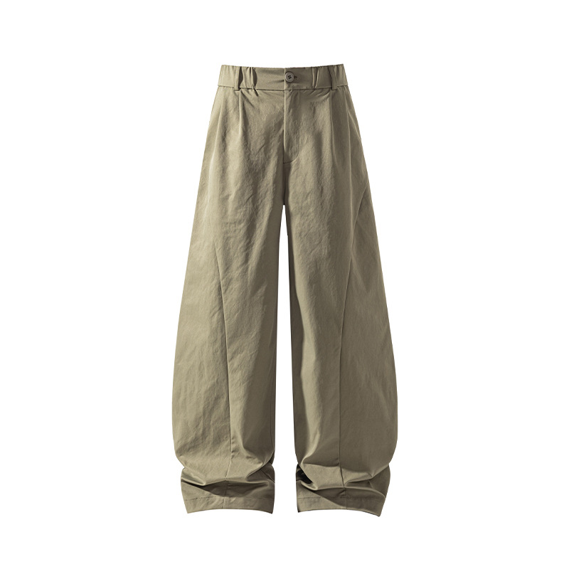 Lässige Herrenhose im amerikanischen Stil mit schrägem Schnitt, neue Frühjahrskollektion 2026, trendige, gerade geschnittene Hose mit weitem Bein._voghion.com
