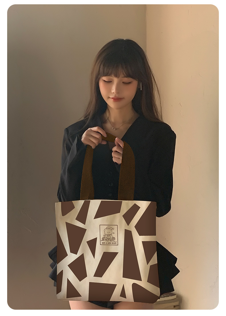 Women's Fashion Geometric Canvas Shopping Bags display picture 3