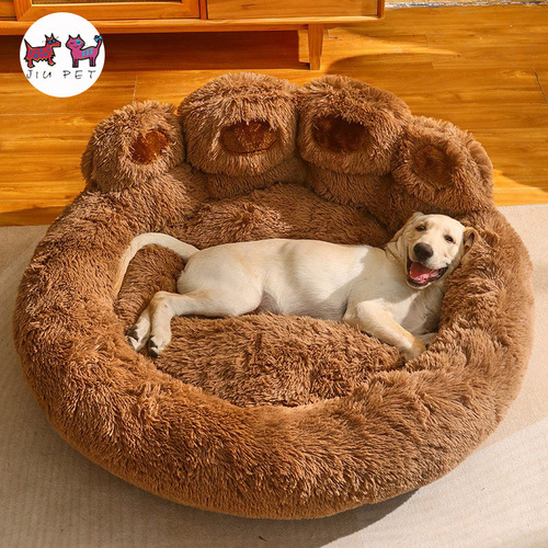 Dog Bed Winter Warm Large and Medium Dog Kong Fur Dog Bed with Fleece Sofa Mattress All Seasons Universal Pet Supplies