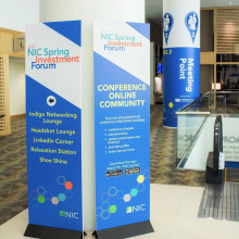 铝合金易拉宝海报展示架设计广告宣传展架伸缩可折叠广告海报广告