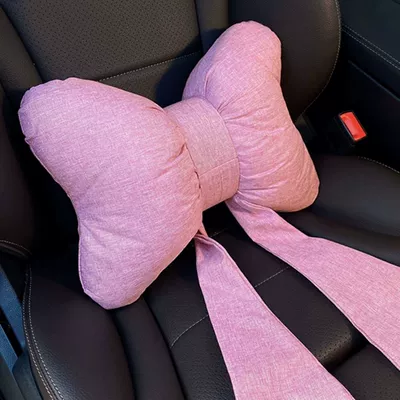 Headrest Neck Pillow Seat: Waist support - pink-ribbon-bow-waist