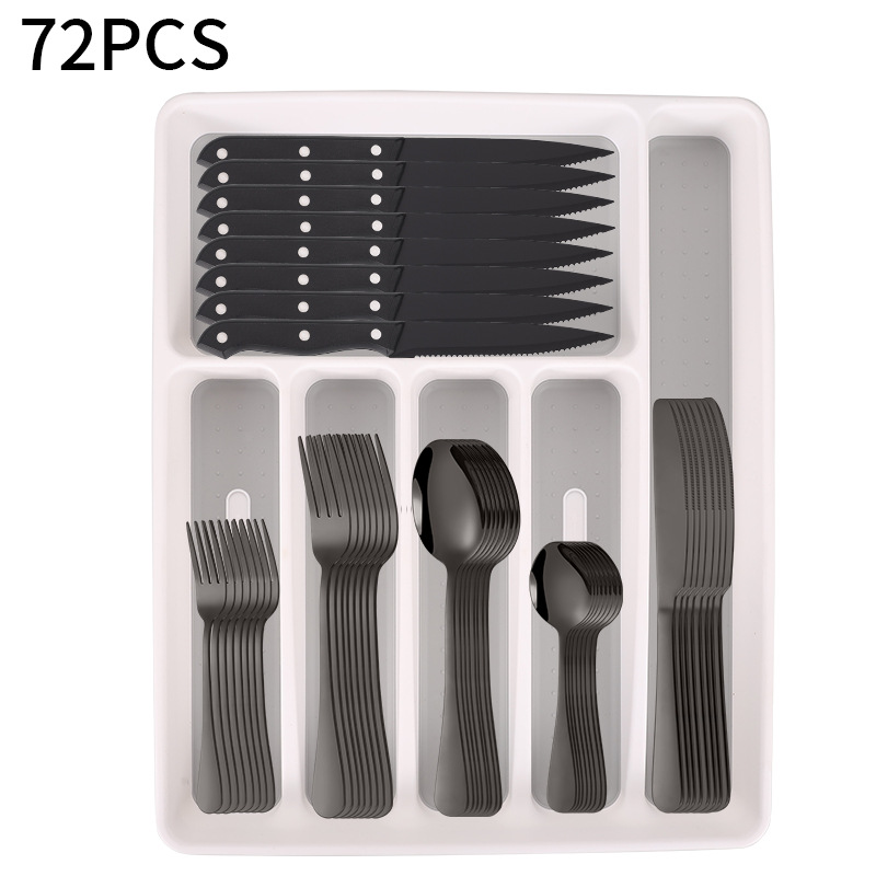 티타늄 블랙 [수납 상자*1+식기 6개 부품*12]