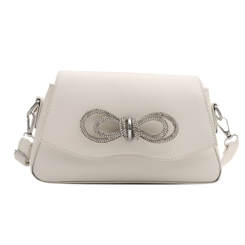 2024 primavera y el verano de moda bowknot bolso de las mujeres de alto grado rhinestone brillante cristal hombro bolsa de mensajero bolsas de todo el partido