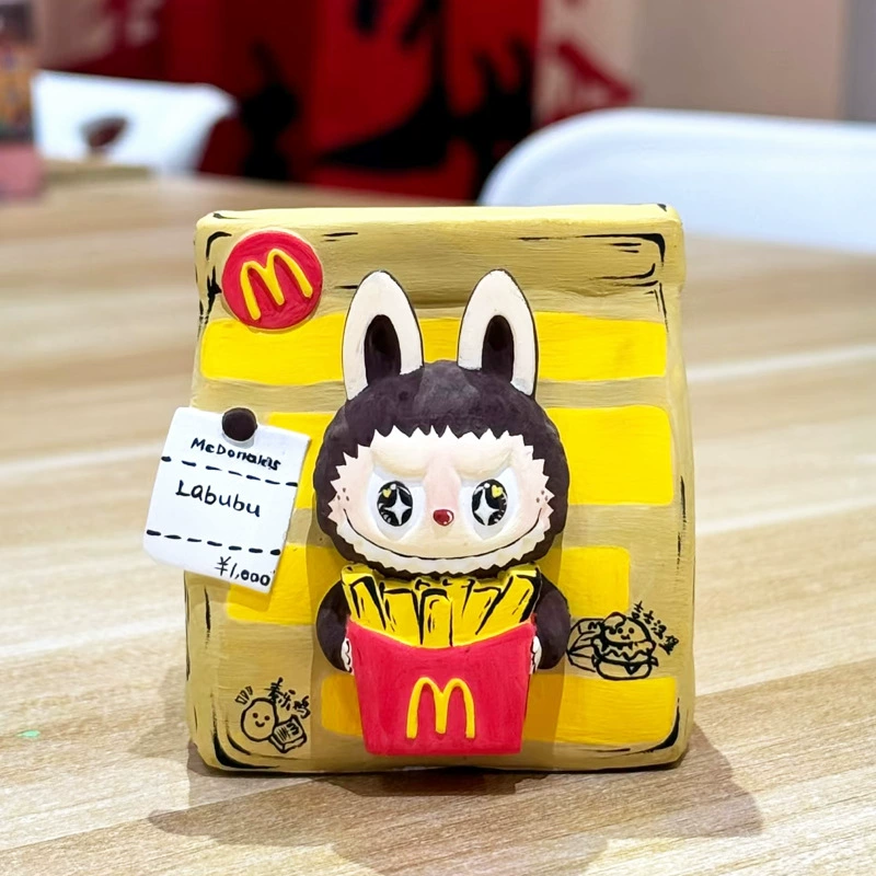 Labubu gypsum doll first generation second generation third generation labubu DIY graffiti peripheral clothes accessories plate