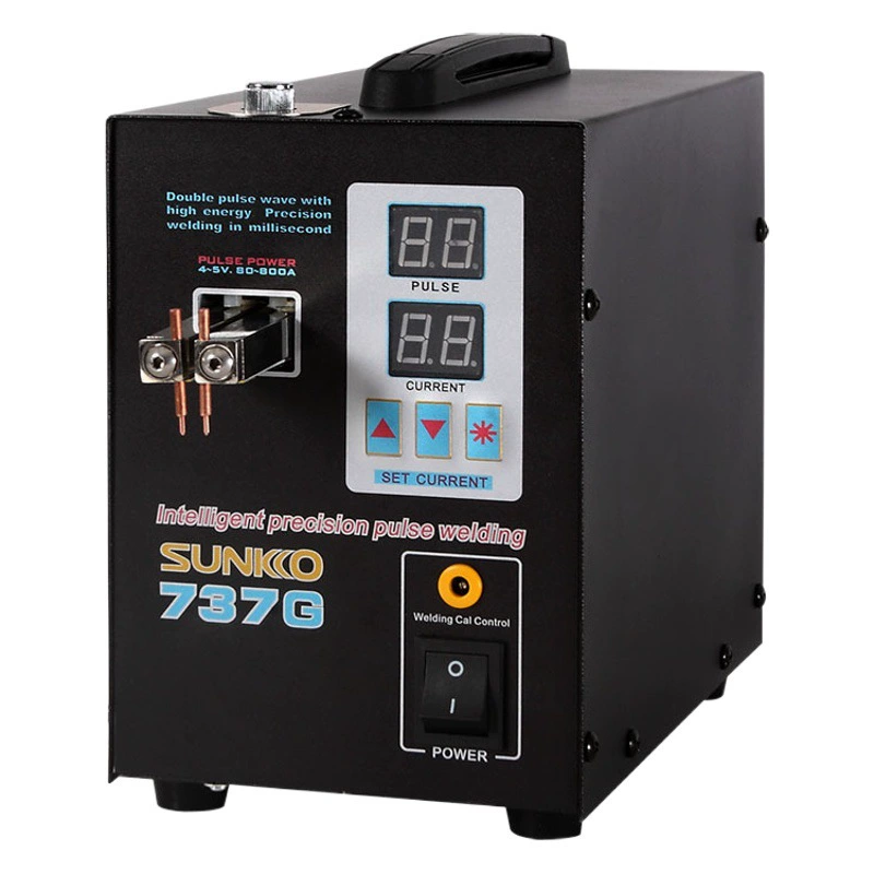 SUNKKO737G двойной цифровой дисплей Двойной Импульс небольшой литиевая батарея точечной сварки машина Литиевая батарея Сварочный аппарат завод розетка