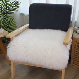 纯羊皮椅子垫圆垫羊毛餐椅沙发垫长毛毛保暖澳洲羊毛地毯地垫批发