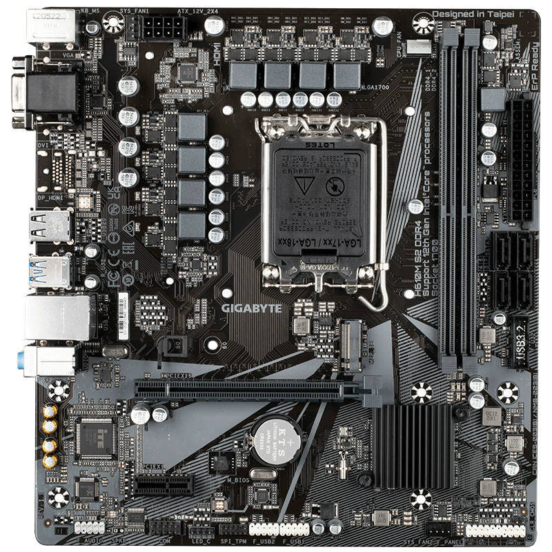 Подходит для Intel Gigabyte H610M S2, поддерживает процессоры 12-го/13-го поколения LGA1700