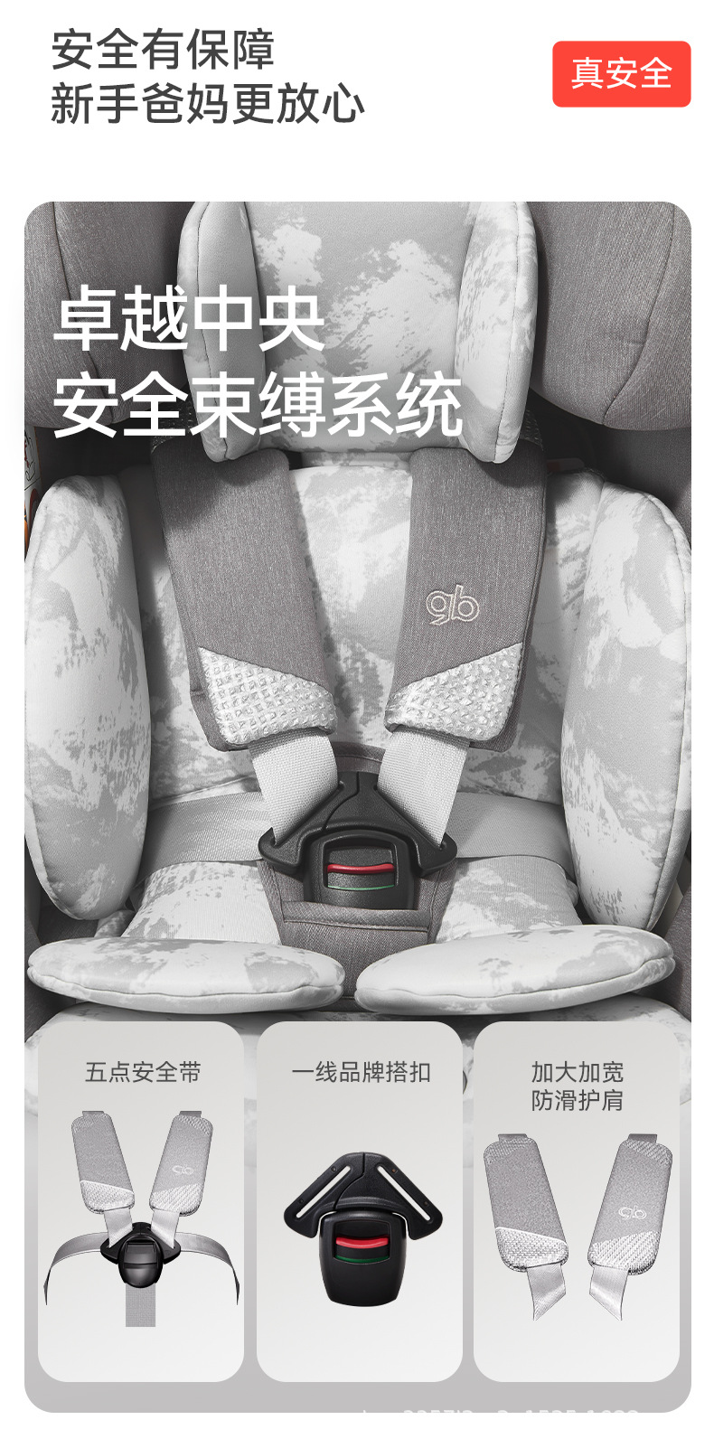 Gb Goodbaby Safety Cabin No. 1 Baby 8 Series High-Speed Kids 360 Rotating Car Safety Seat 0-12 Years Old