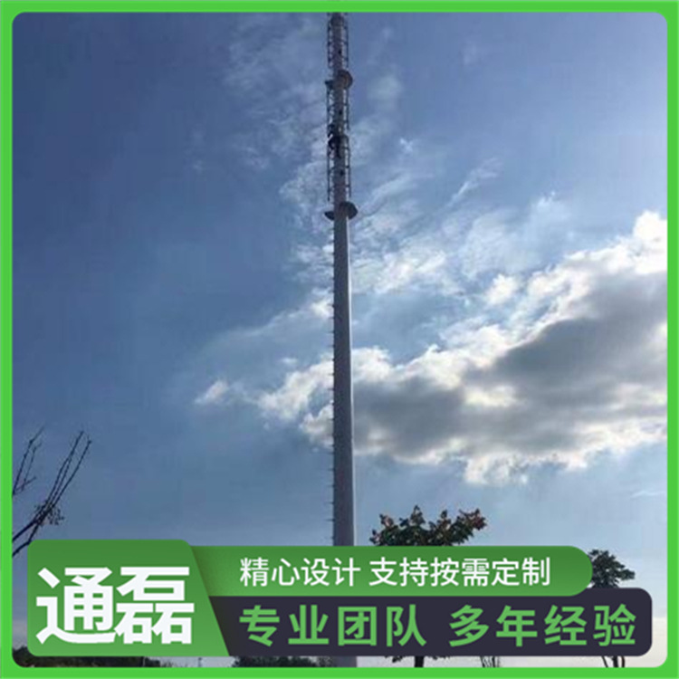 通讯塔三角避雷铁塔角钢一体化基站楼顶抱杆多型号定制